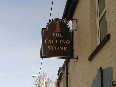 The sign of the Falling Stone pub